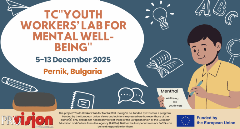 Call for Spanish participants! Erasmus+ training course “Youth Workers’ Lab for Mental Well-being” in Bulgaria